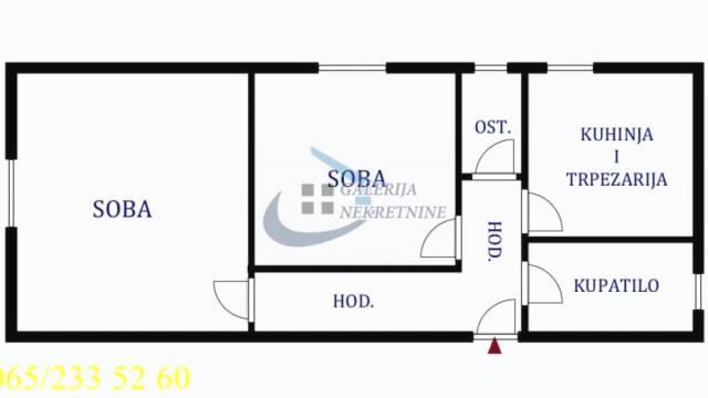 Stan, Dvosoban, Prodaja, 55m2, Višnjička Banja, Palilula, Ljubomira Jovanovića