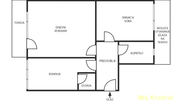 Stan, Dvosoban, Prodaja, 56m2, Kalenić pijaca, Vračar, Mileševska