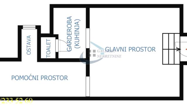 Poslovni prostor, Dvosoban, Prodaja, 40m2, Dorćol, Stari grad, Cara Uroša