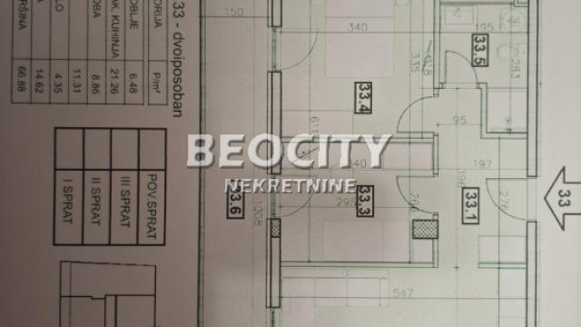 Stan, Dvoiposoban, Prodaja, 67m2, Bežanijska kosa 3, Novi Beograd, Vojvođanska