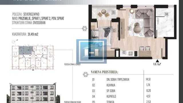 Stan, Jednosoban, Prodaja, 31m2, Vukušica, Okolno mesto, Vrnjačka Banja