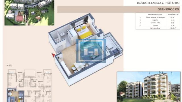 Stan, Jednosoban, Prodaja, 37m2, Centar, Gradska lokacija, Vrnjačka Banja