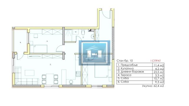 Stan, Trosoban, Prodaja, 62m2, Centar, Gradska lokacija, Jagodina