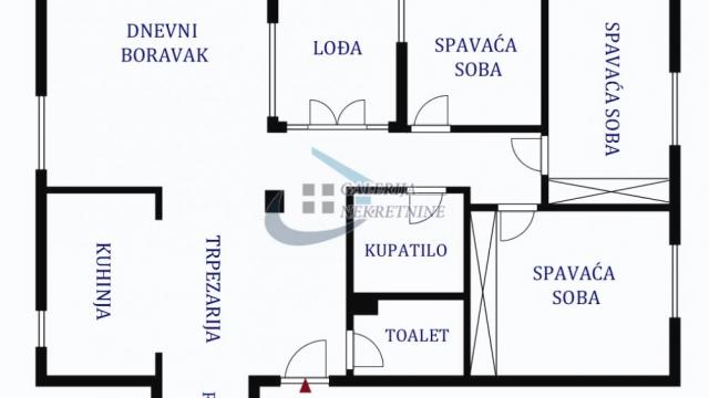 Stan, Troiposoban, Prodaja, 95m2, Cerak vinogradi, Čukarica, Kedrova