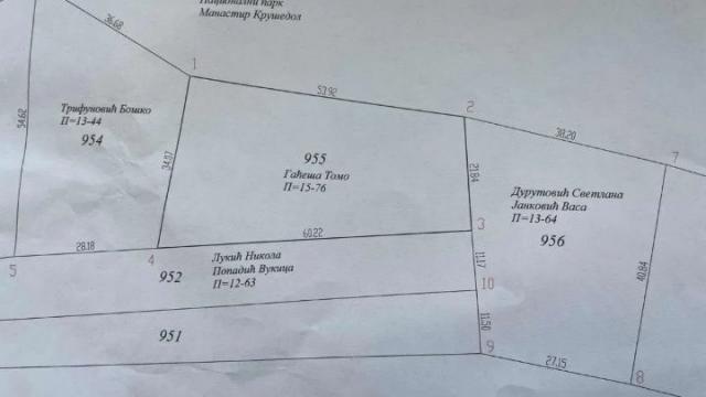 Plac, Prodaja, m2, Krušedol