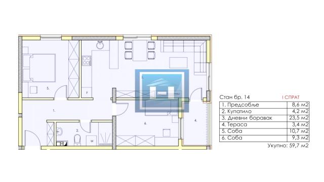Stan, Dvoiposoban, Prodaja, 60m2, Centar, Gradska lokacija, Jagodina