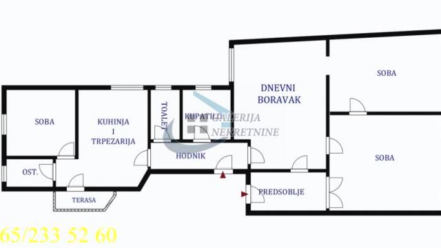 Stan, Troiposoban, Prodaja, 97m2, Centar, Stari grad, Takovska