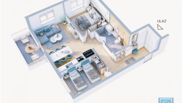 Stan, Dvosoban, Prodaja, 62m2, Centar, Gradska lokacija, Jagodina