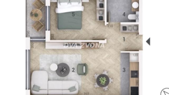 Stan, Dvosoban, Prodaja, 45m2, Adice, Novi Sad, Novi Sad