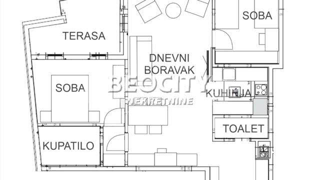 Stan, Trosoban, Izdavanje, 83m2, Čubura, Vračar, Cerska
