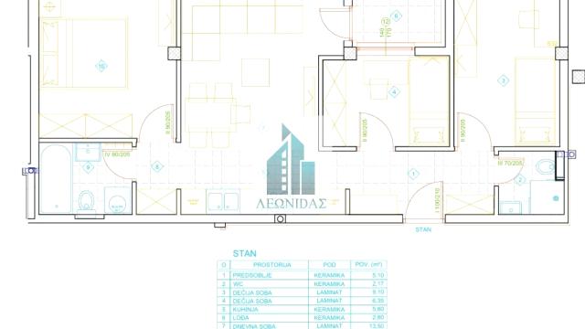 Stan, Troiposoban, Prodaja, 60m2, Mokranjčeva, Palilula, Niš