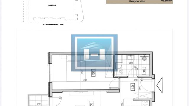 Stan, Jednosoban, Prodaja, 44m2, Centar, Gradska lokacija, Jagodina