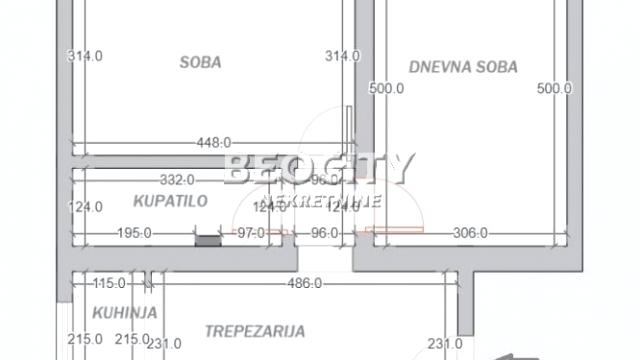 Stan, Dvosoban, Prodaja, 54m2, Karaburma, Palilula, Uralska