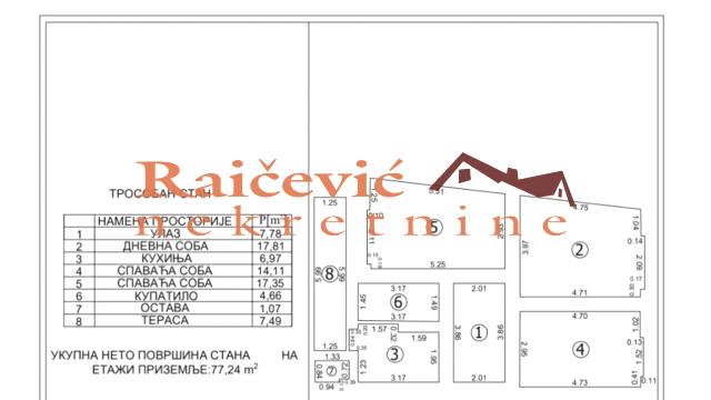Stan, Trosoban, Prodaja, 77m2, Skadarlija, Stari grad, Cetinjska