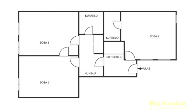 Stan, Trosoban, Prodaja, 73m2, Centar, Stari grad, Čika Ljubina