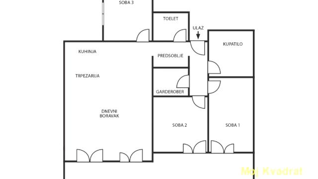 Stan, četvorosoban, Prodaja, 115m2, Bulbulder, Zvezdara, Krfska