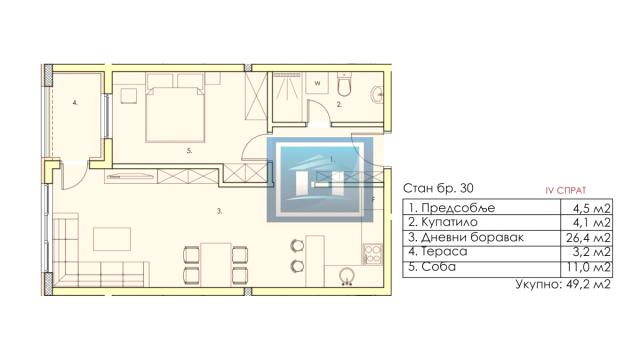 Stan, Jednoiposoban, Prodaja, 49m2, Centar, Gradska lokacija, Jagodina