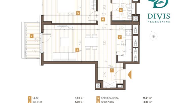 Stan, Trosoban, Prodaja, 59m2, Partizanske avijacije