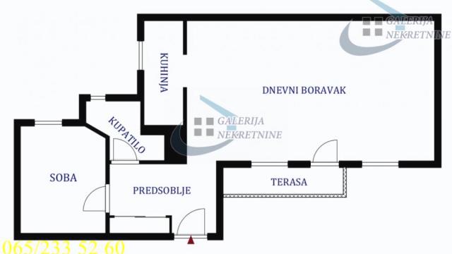 Stan, Dvosoban, Prodaja, 51m2, Obilićev venac, Stari grad, Maršala Birjuzova