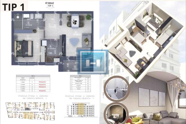 prodaja, stanova,
centar-grad-cuprija, 913609, jednoiposoban