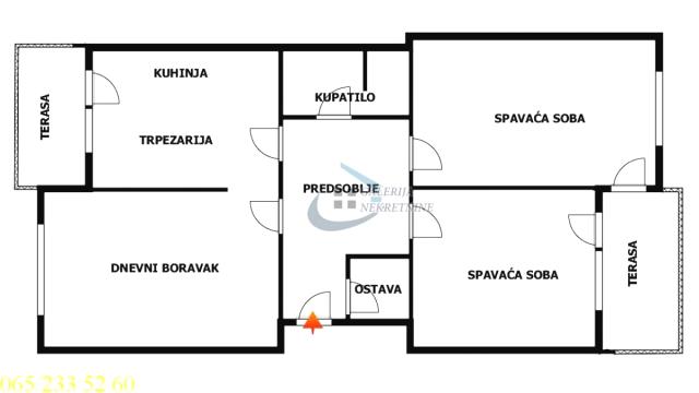 Stan, Trosoban, Prodaja, 82m2, Dušanovac, Voždovac, Kumodraška