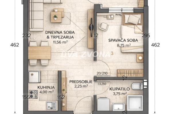 prodaja, stanova,
telep-severni-novi-sad-novi-sad, 1030572, dvosoban