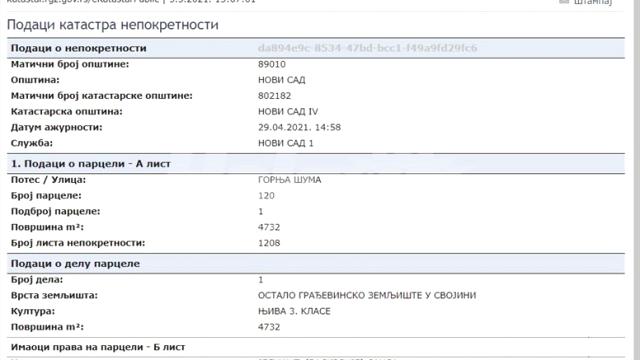 Plac, Prodaja, m2, Gornje livade, Novi Sad, Drage Garasanin