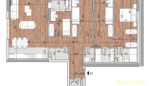 Stan, četvorosoban, Prodaja, 112m2, Blok 60 (Airport City), Novi Beograd, Tošin bunar