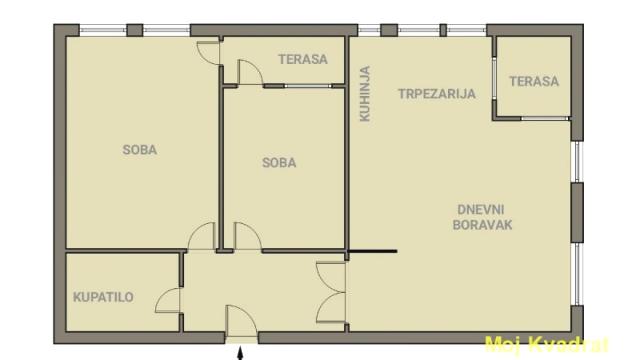 Stan, Trosoban, Prodaja, 57m2, Južni bulevar, Vračar, Generala Horvatovića