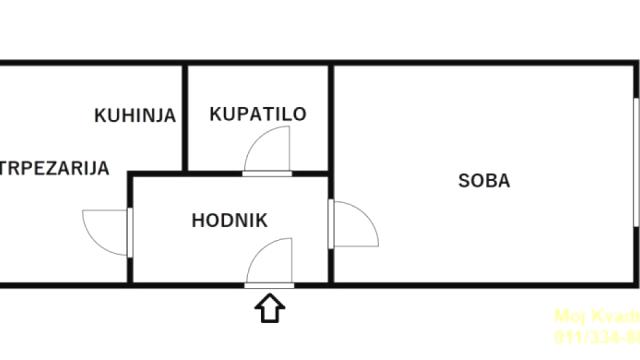 Stan, Jednosoban, Prodaja, 42m2, Krunska, Vračar, Smiljanićeva