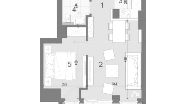 Stan, Dvosoban, Prodaja, 45m2, Blok 68, Novi Beograd, Jurija Gagarina