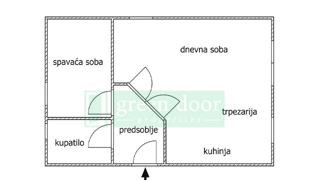 Stan, Jednoiposoban, Prodaja, 42m2, Ruže Jovanović