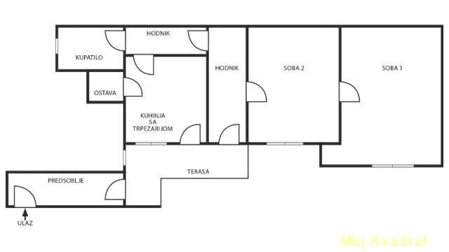 Stan, Dvosoban, Prodaja, 69m2, Južni bulevar, Vračar, Maksima Gorkog