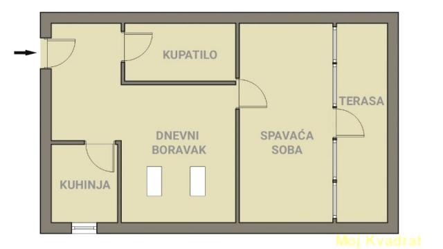 Stan, Dvosoban, Prodaja, 55m2, Šumice, Voždovac, Kruševačka