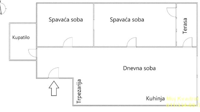 Stan, Dvoiposoban, Prodaja, 49m2, Blok 61, Novi Beograd, Dušana Vukasovića