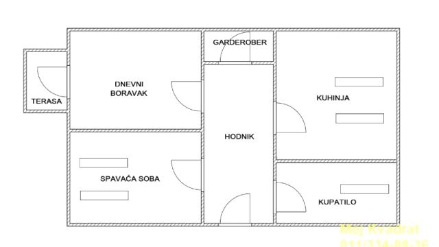 Stan, Dvosoban, Prodaja, 61m2, Dedinje, Savski venac, Boška Petrovića