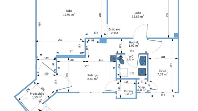 Stan, Trosoban, Prodaja, 55m2, Slavujev venac, Zvezdara, Ruzveltova