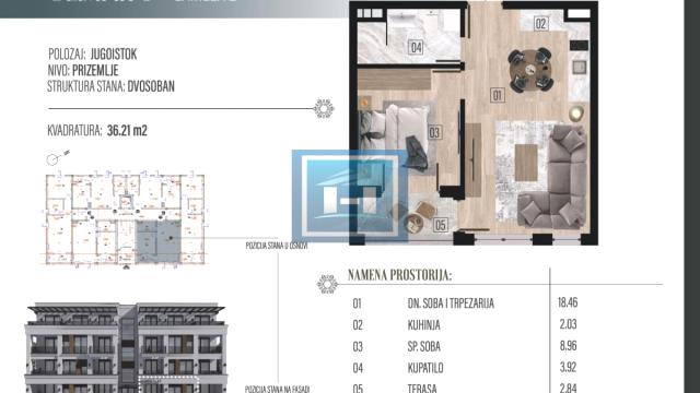 Stan, Jednosoban, Prodaja, 36m2, Vukušica, Okolno mesto, Vrnjačka Banja