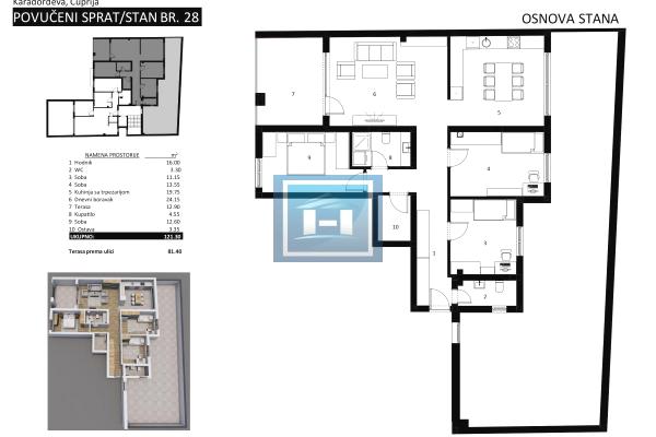 prodaja, stanova,
centar-grad-cuprija, 1083274, troiposoban