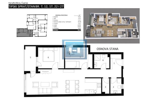 prodaja, stanova,
centar-grad-cuprija, 1083275, dvoiposoban