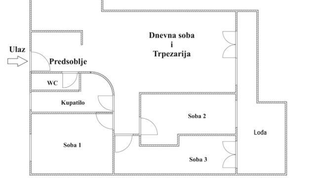 Stan, četvorosoban, Prodaja, 102m2, Crveni krst, Vračar, Golubačka