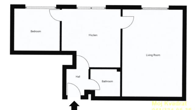 Stan, Dvoiposoban, Prodaja, 42m2, Karaburma, Palilula, Jure Keroševića