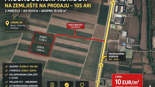 Plac, Prodaja, m2, Rivica, Okolno mesto, Rivica