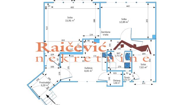 Stan, Trosoban, Prodaja, 55m2, Vukov Spomenik, Zvezdara, Ruzveltova