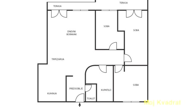 Stan, četvorosoban, Prodaja, 102m2, Crveni krst, Vračar, Golubačka