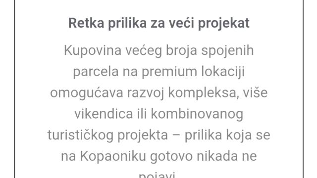 Plac, Prodaja, m2, Kopaonik