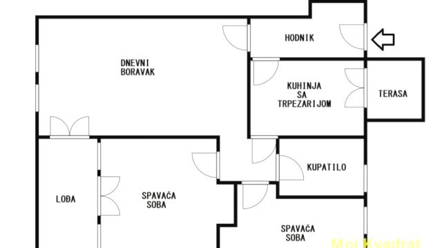 Stan, Dvoiposoban, Prodaja, 65m2, Blok 38, Novi Beograd, Narodnih heroja