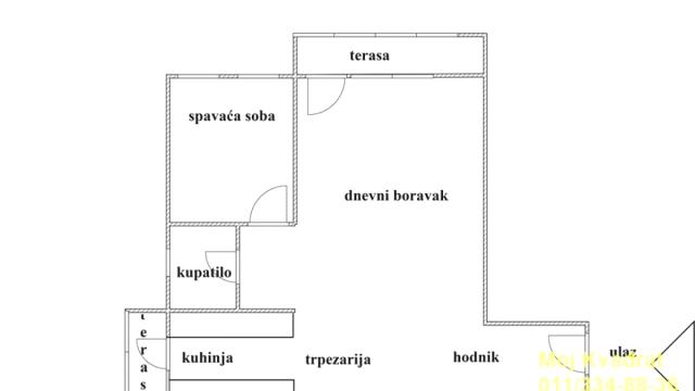Stan, Dvosoban, Prodaja, 62m2, Kalvarija, Zemun, Mića Radakovića