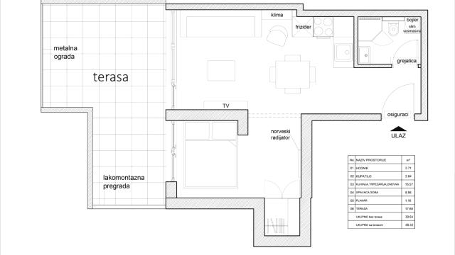 Stan, Jednoiposoban, Prodaja, 31m2, Dobračina