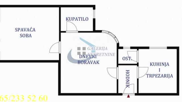 Stan, Dvosoban, Prodaja, 46m2, Hram svetog Save, Vračar, Mutapova